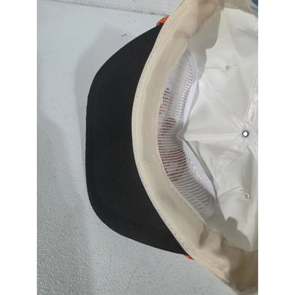 Vtg Oklahoma State Cowboys Script Snapback Cap White Orange Black NCAA Hat Cap